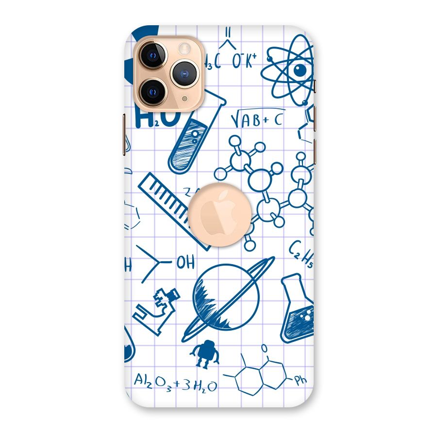 Science Notebook Back Case for iPhone 11 Pro Max Logo Cut