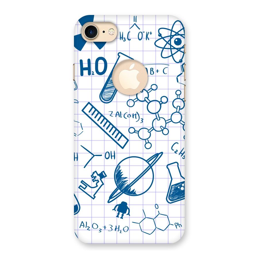 Science Notebook Back Case for iPhone 7 Logo Cut