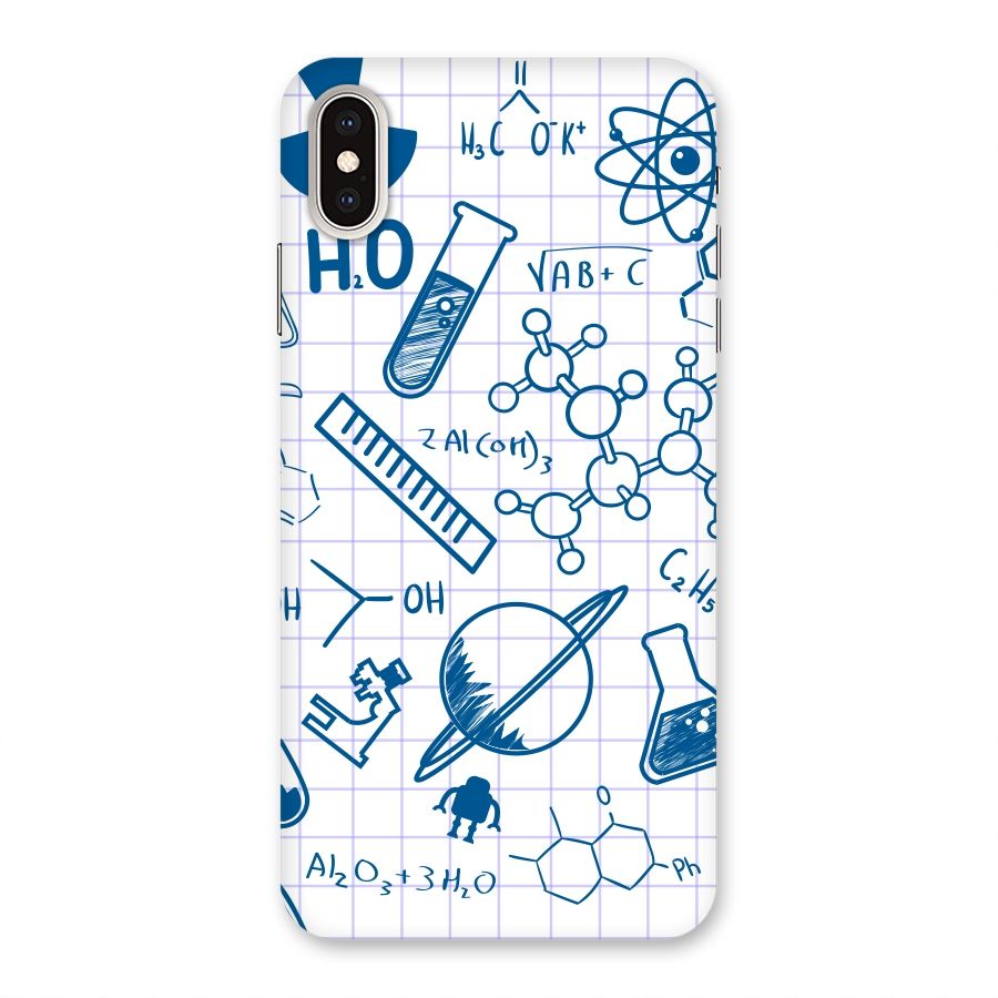 Science Notebook Back Case for iPhone XS Max