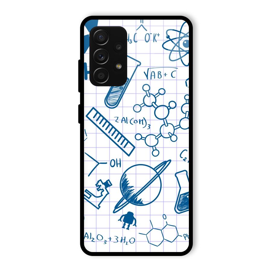 Science Notebook Glass Back Case for Galaxy A53 5G