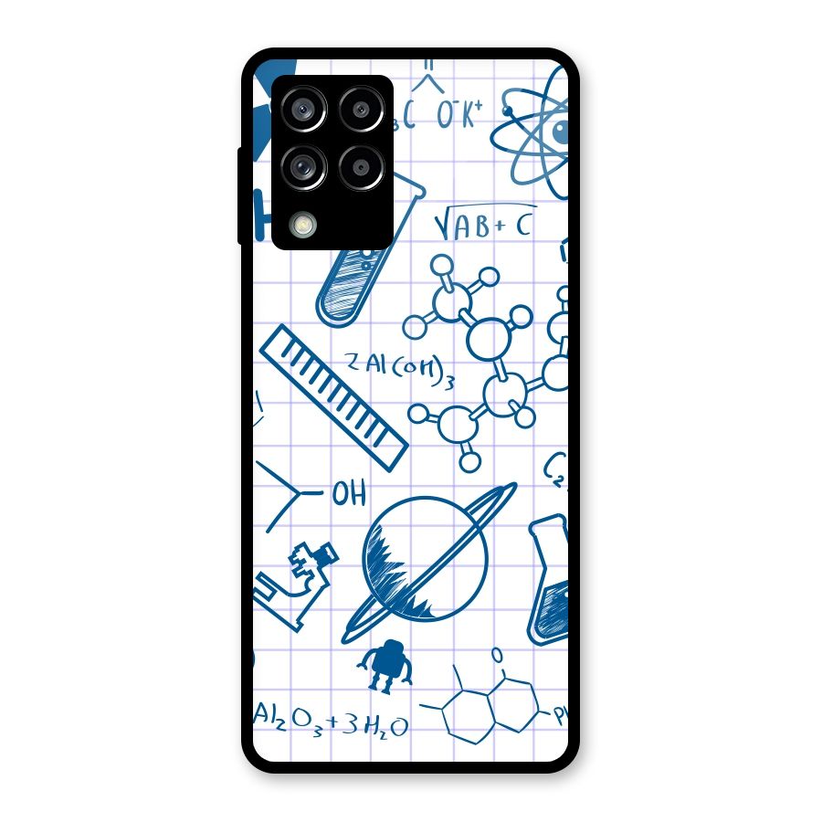 Science Notebook Glass Back Case for Galaxy M53 5G