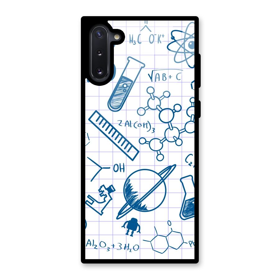 Science Notebook Glass Back Case for Galaxy Note 10