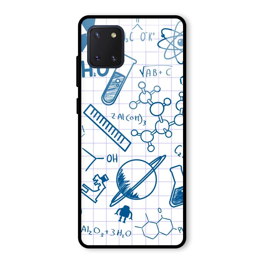 Science Notebook Glass Back Case for Galaxy Note 10 Lite