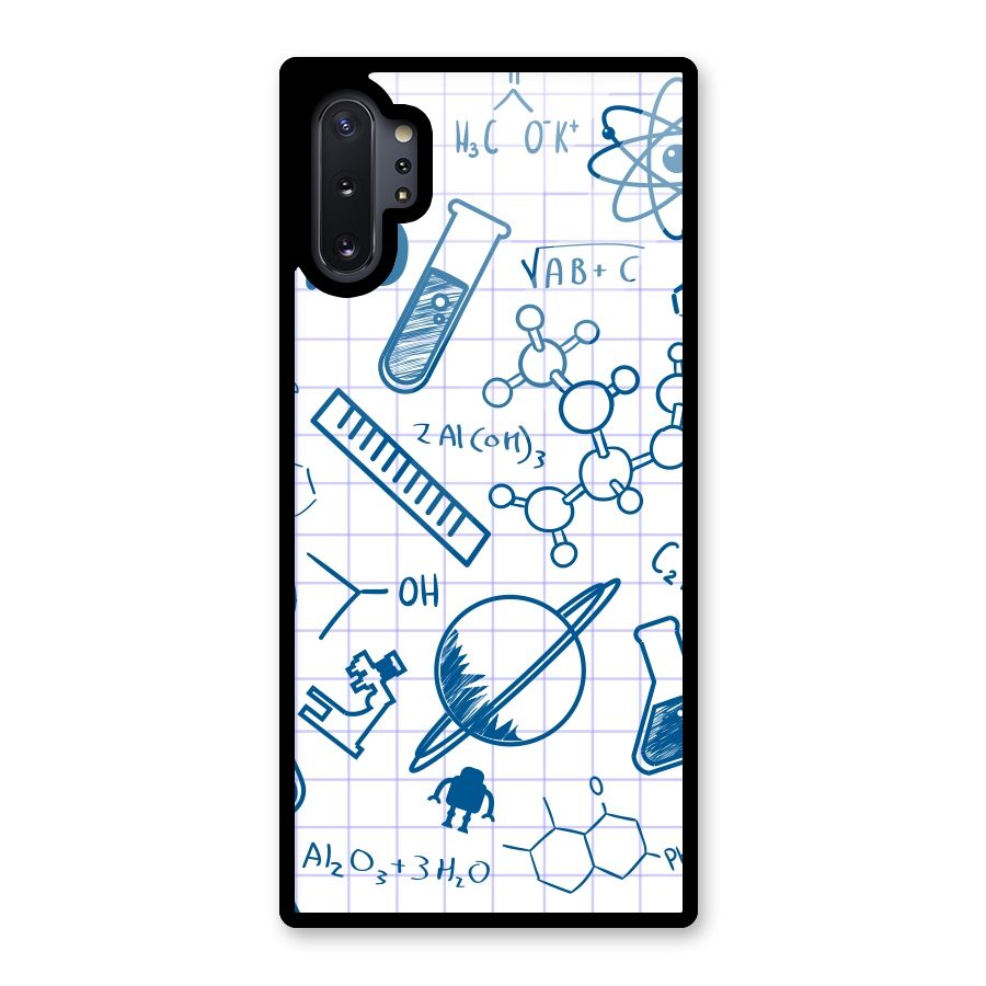 Science Notebook Glass Back Case for Galaxy Note 10 Plus