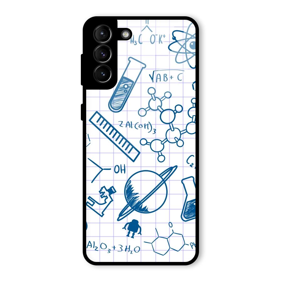 Science Notebook Glass Back Case for Galaxy S21 Plus