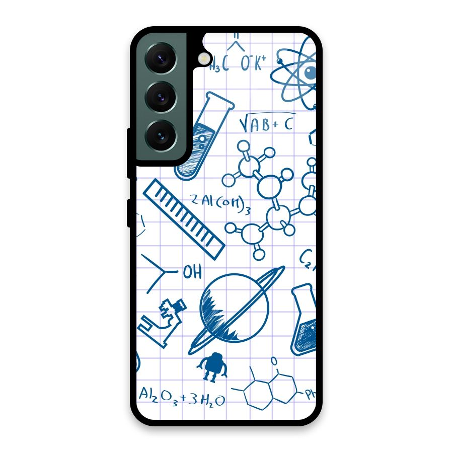 Science Notebook Glass Back Case for Galaxy S22 5G