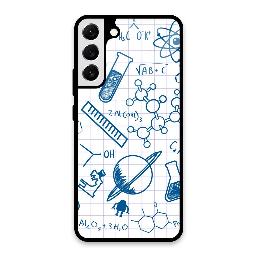 Science Notebook Glass Back Case for Galaxy S22 Plus 5G