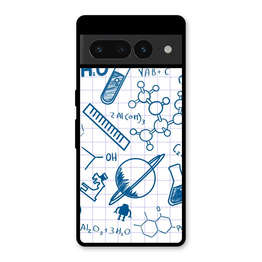 Science Notebook Glass Back Case for Google Pixel 7 Pro