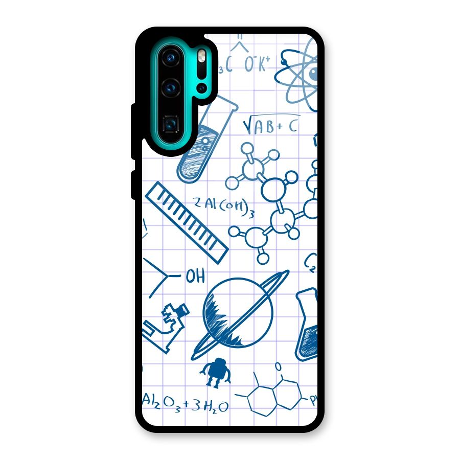 Science Notebook Glass Back Case for Huawei P30 Pro