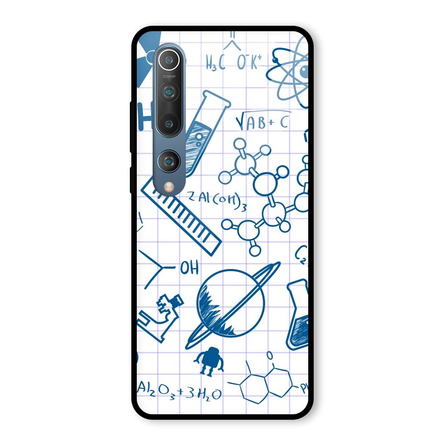 Science Notebook Glass Back Case for Mi 10
