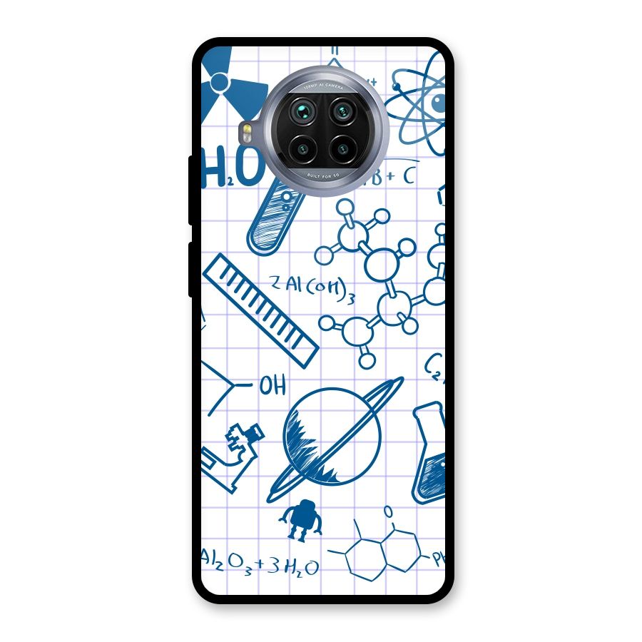 Science Notebook Glass Back Case for Mi 10i
