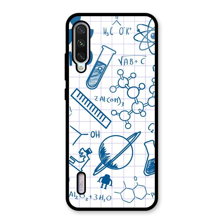 Science Notebook Glass Back Case for Mi A3