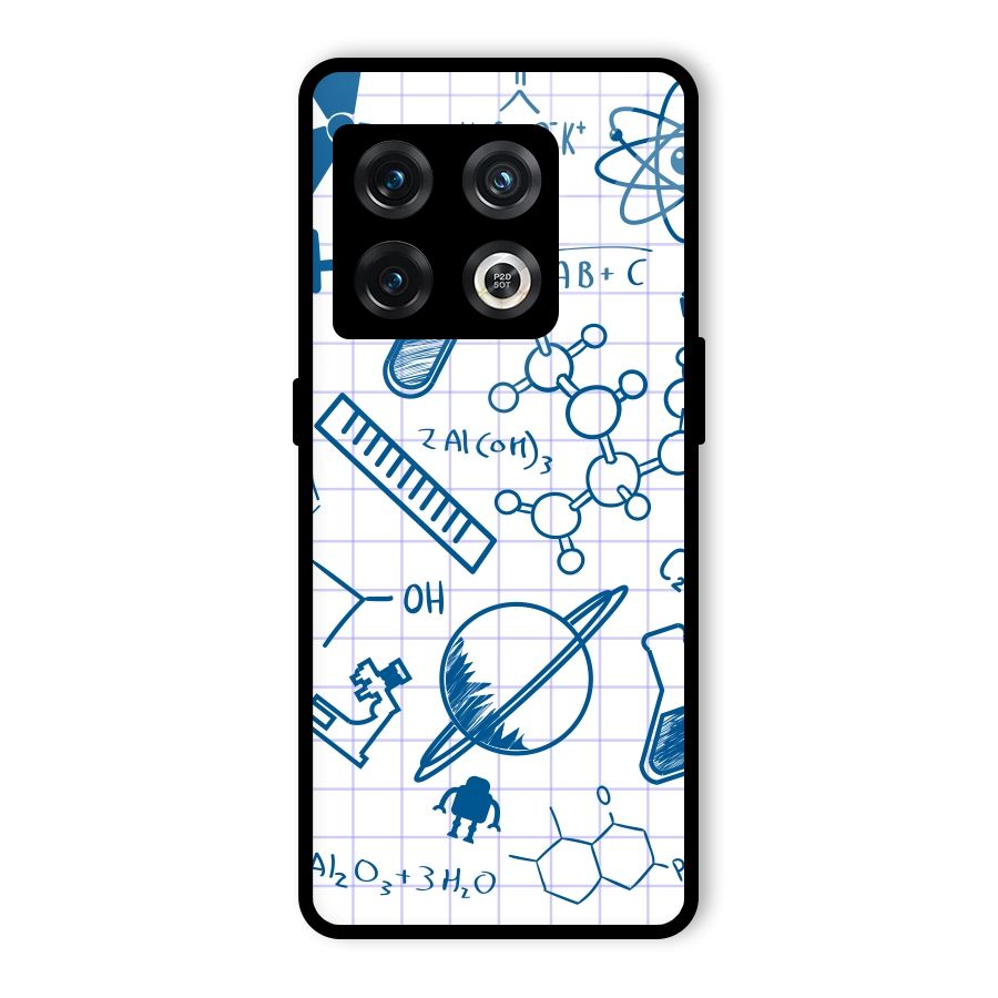 Science Notebook Glass Back Case for OnePlus 10 Pro 5G