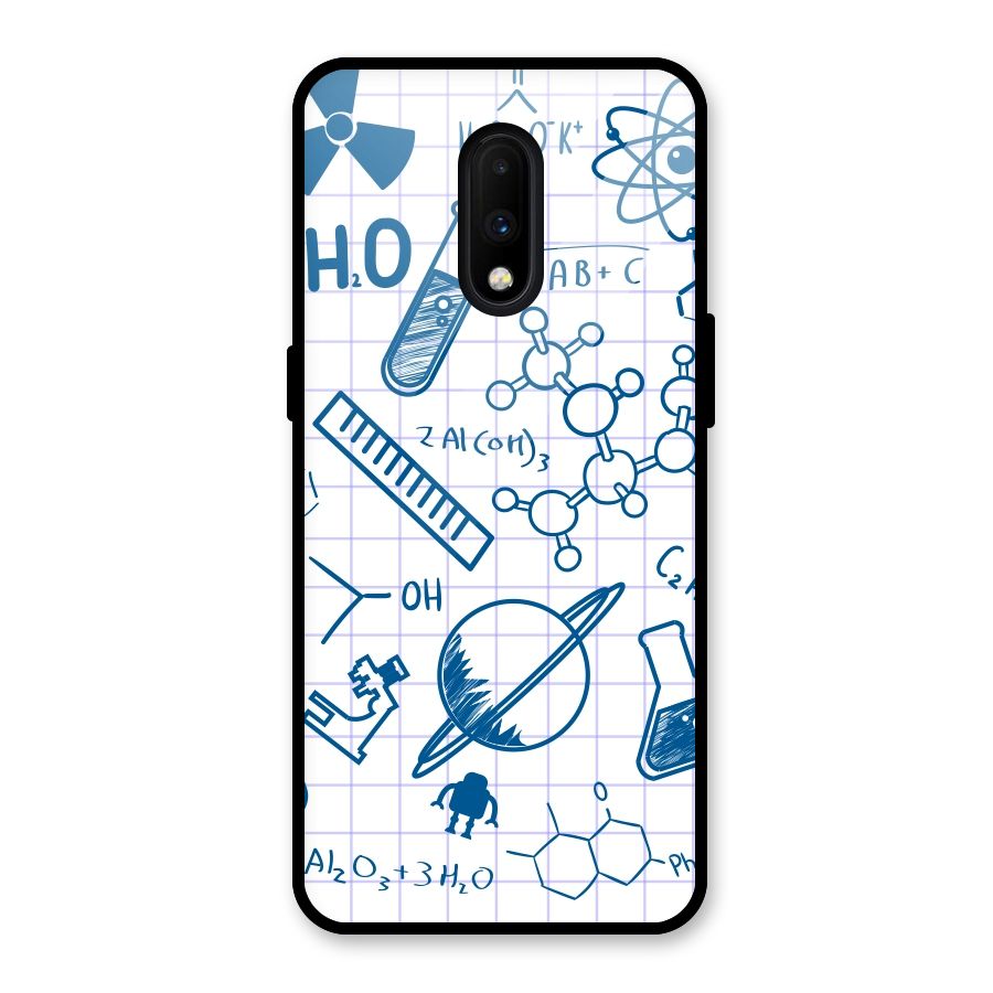 Science Notebook Glass Back Case for OnePlus 7