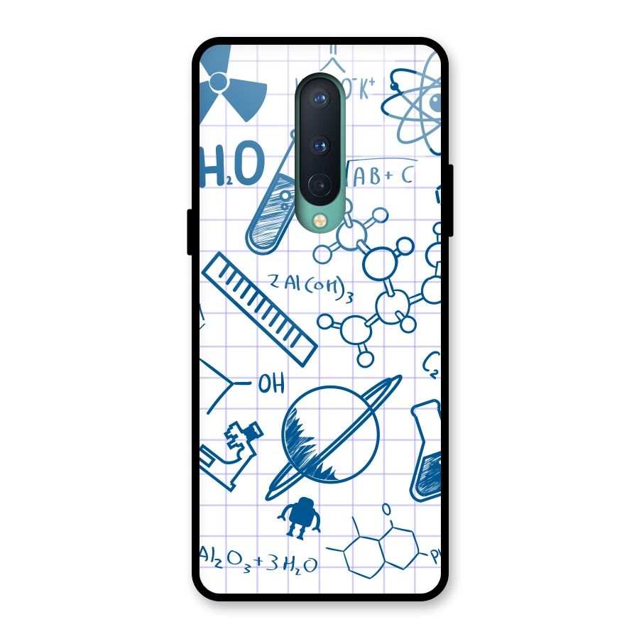 Science Notebook Glass Back Case for OnePlus 8