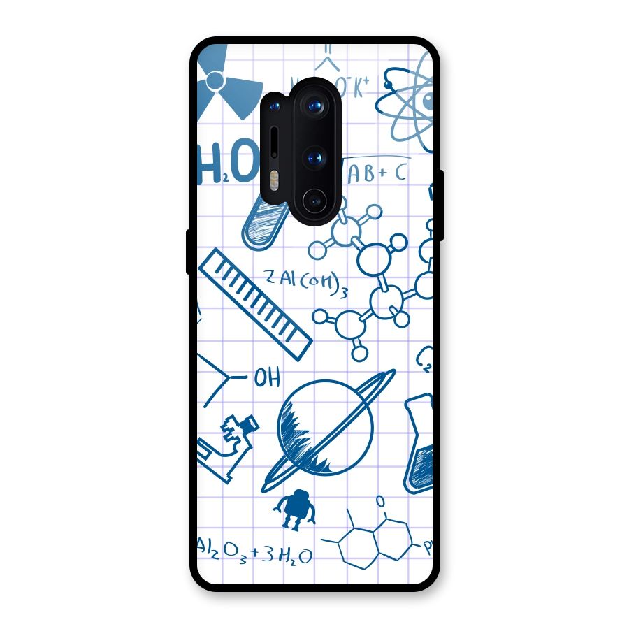 Science Notebook Glass Back Case for OnePlus 8 Pro