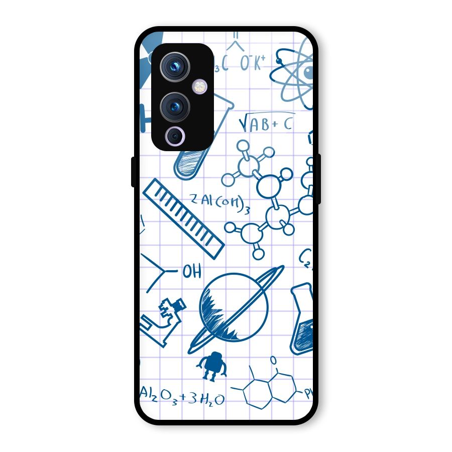 Science Notebook Glass Back Case for OnePlus 9