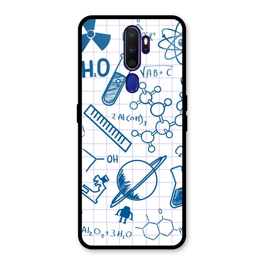 Science Notebook Glass Back Case for Oppo A9 (2020)
