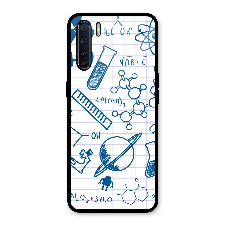 Science Notebook Glass Back Case for Oppo F15