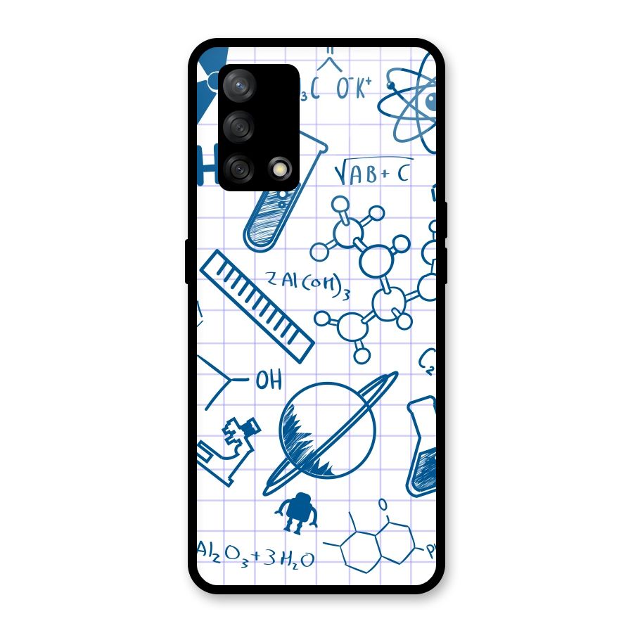 Science Notebook Glass Back Case for Oppo F19