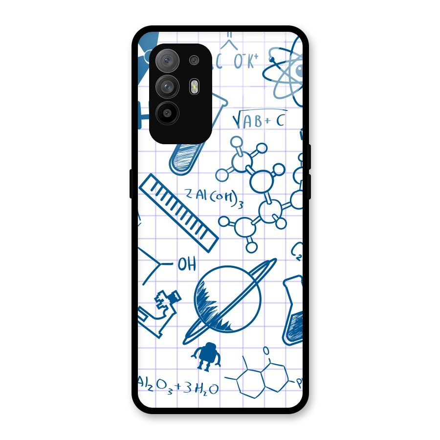 Science Notebook Glass Back Case for Oppo F19 Pro Plus 5G