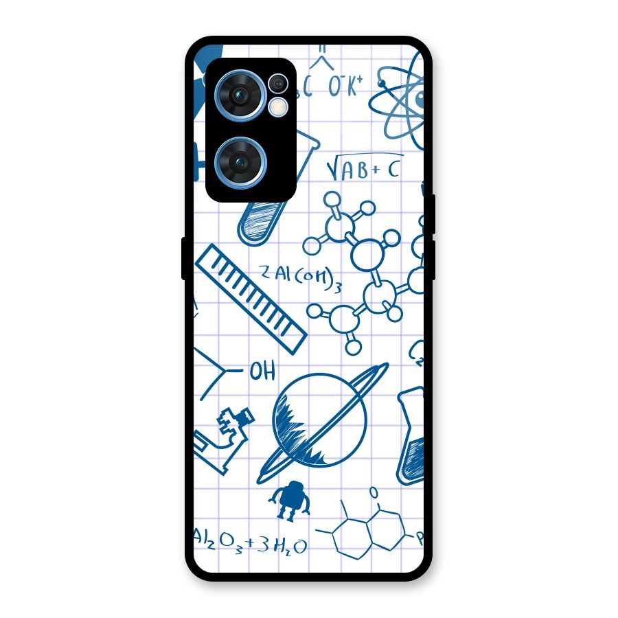 Science Notebook Glass Back Case for Oppo Reno7 5G