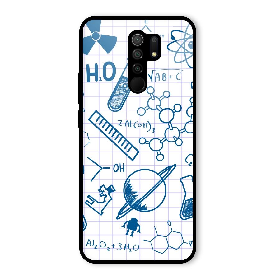 Science Notebook Glass Back Case for Poco M2