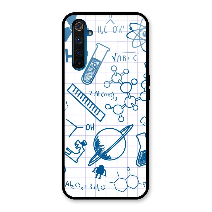 Science Notebook Glass Back Case for Realme 6 Pro