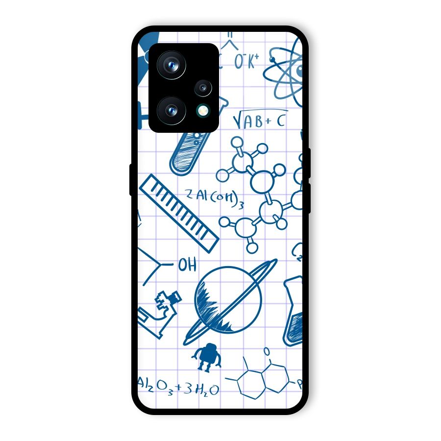 Science Notebook Glass Back Case for Realme 9 Pro Plus 5G