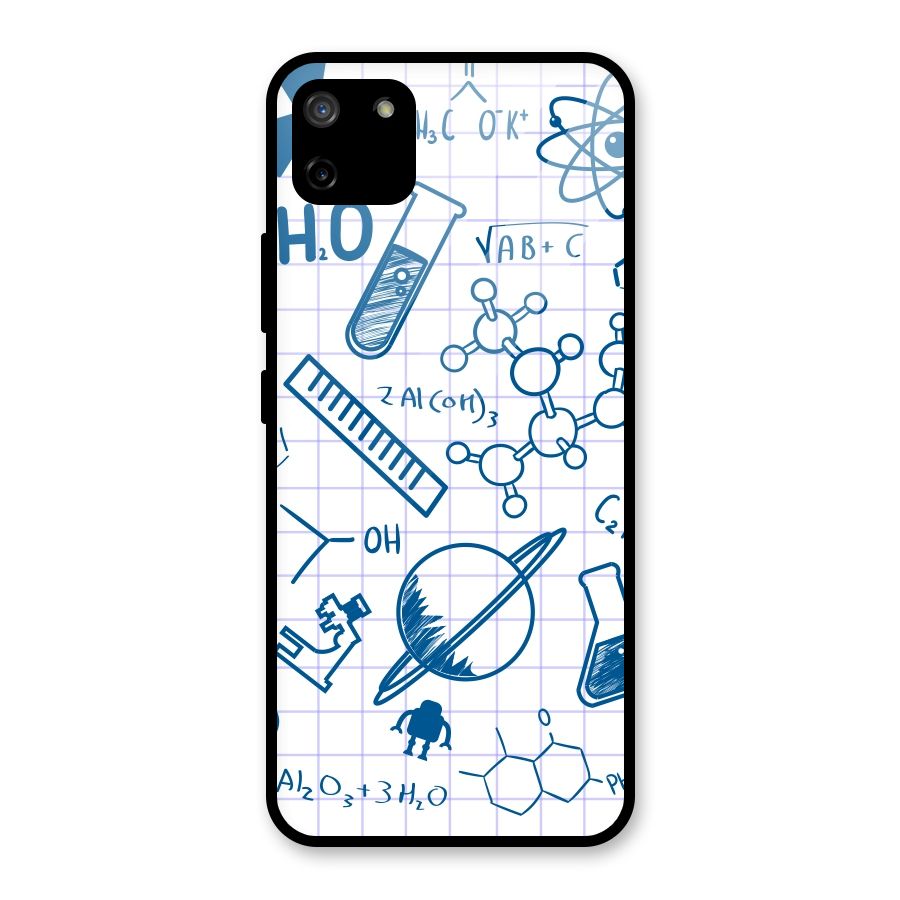 Science Notebook Glass Back Case for Realme C11