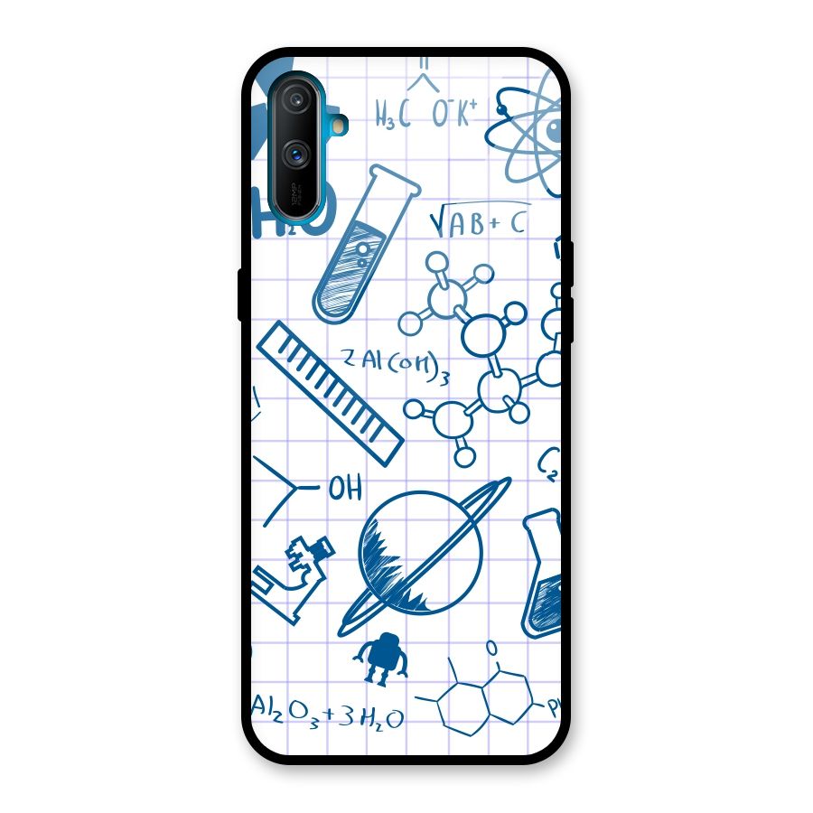 Science Notebook Glass Back Case for Realme C3
