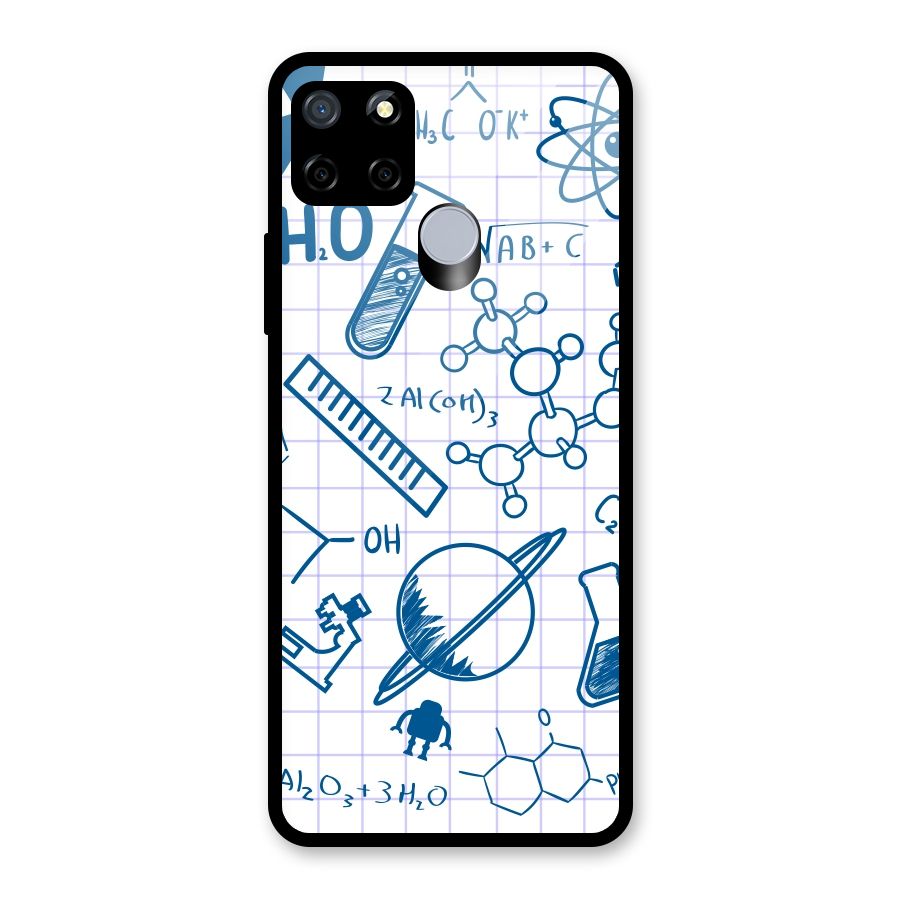 Science Notebook Glass Back Case for Realme Narzo 30A
