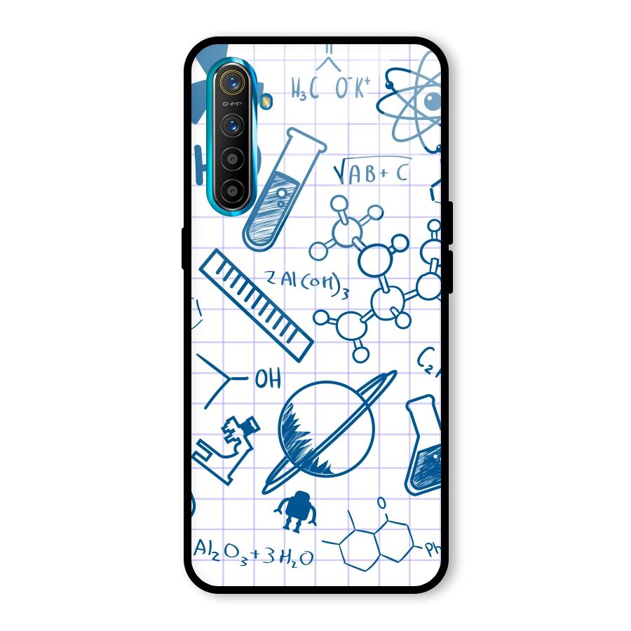 Science Notebook Glass Back Case for Realme X2