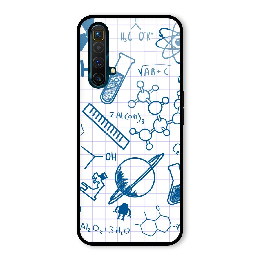 Science Notebook Glass Back Case for Realme X3