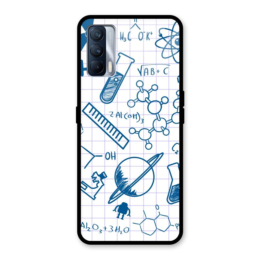 Science Notebook Glass Back Case for Realme X7