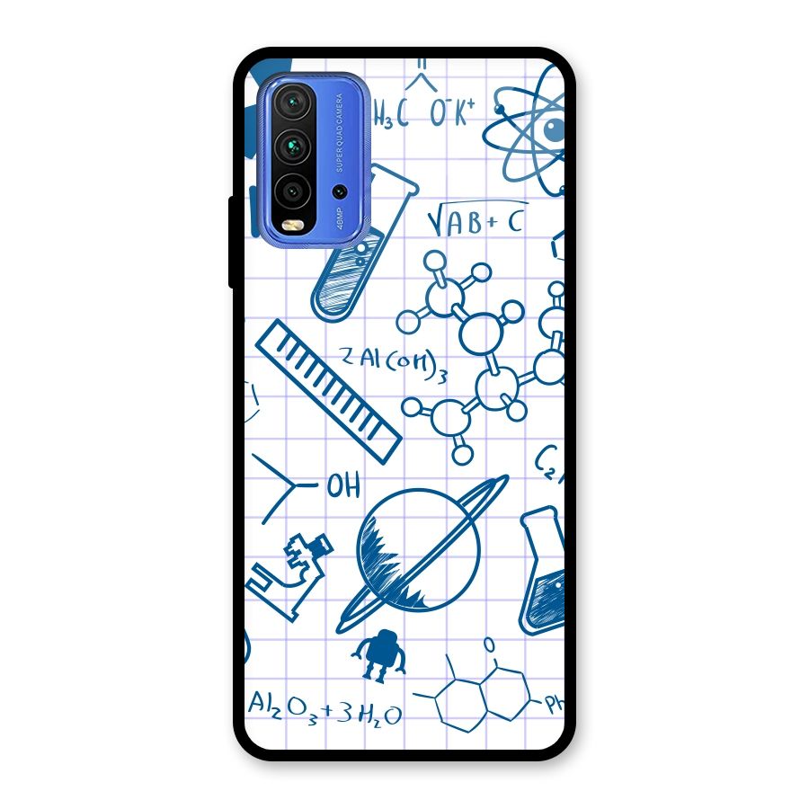 Science Notebook Glass Back Case for Redmi 9 Power