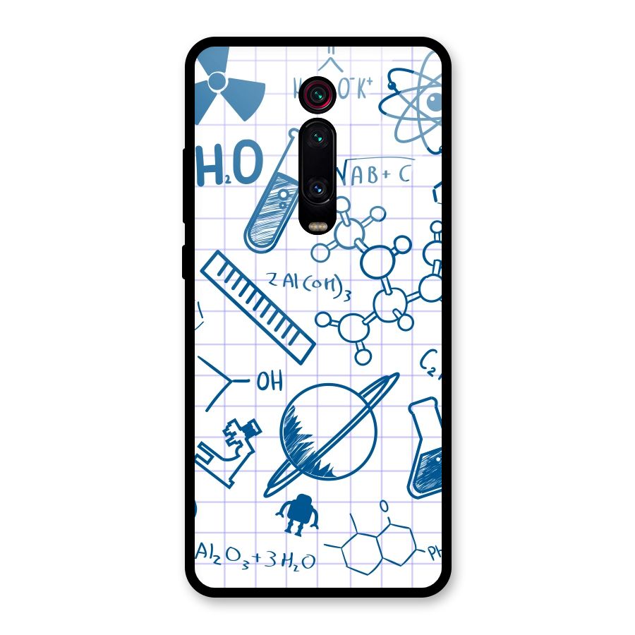 Science Notebook Glass Back Case for Redmi K20