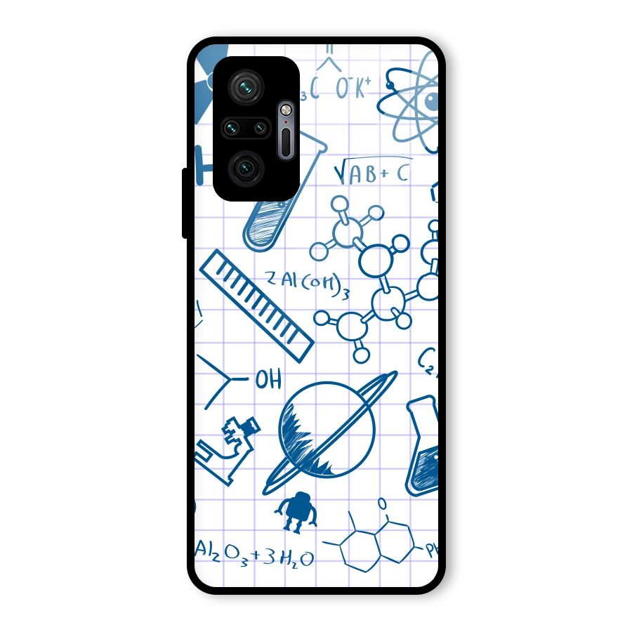 Science Notebook Glass Back Case for Redmi Note 10 Pro