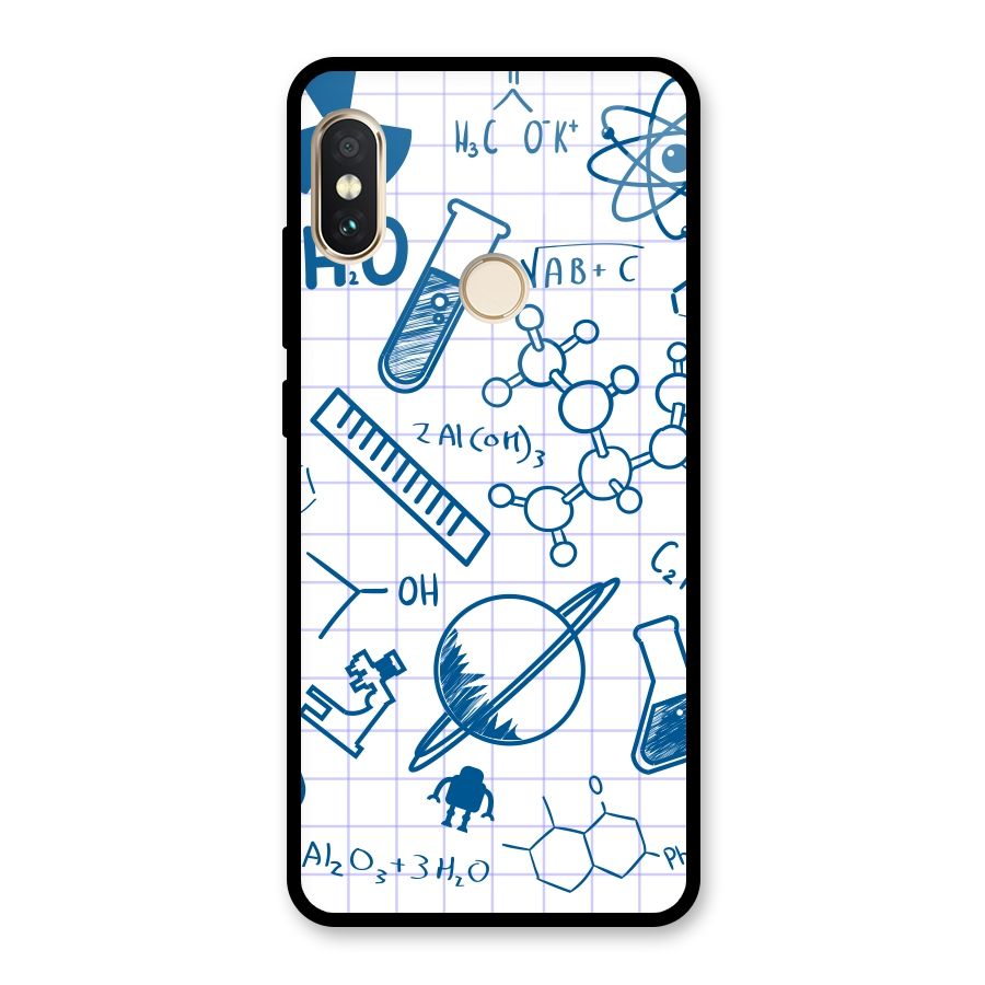 Science Notebook Glass Back Case for Redmi Note 5 Pro