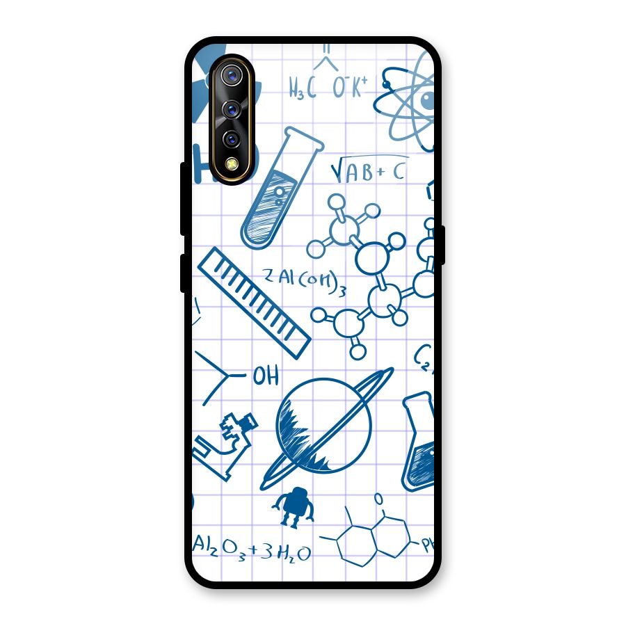 Science Notebook Glass Back Case for Vivo S1