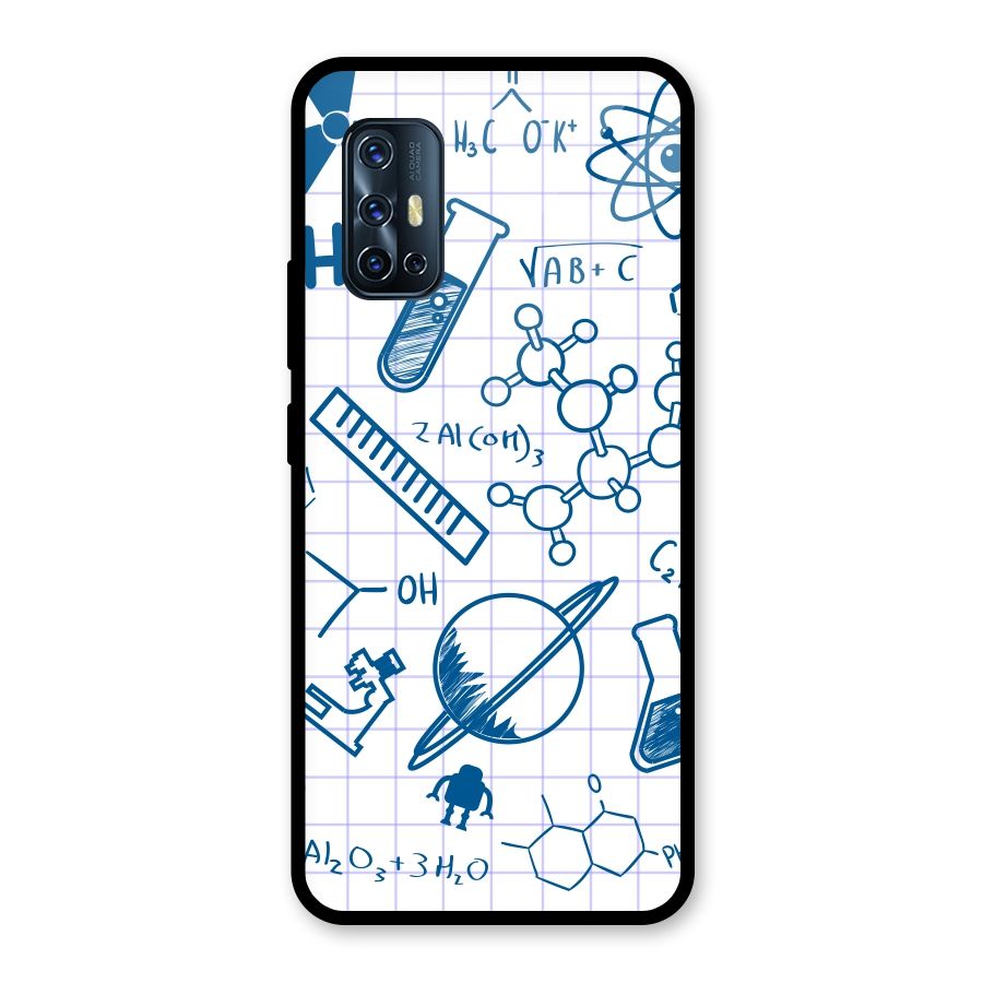 Science Notebook Glass Back Case for Vivo V17