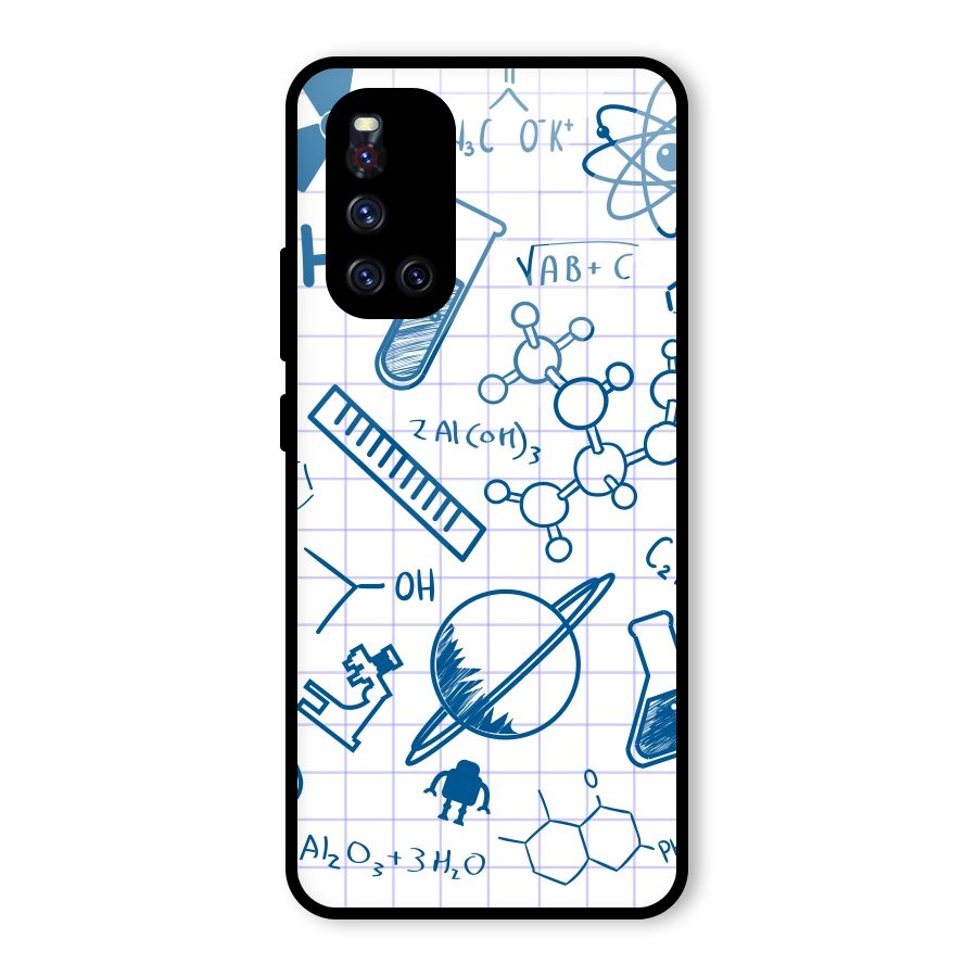 Science Notebook Glass Back Case for Vivo V19