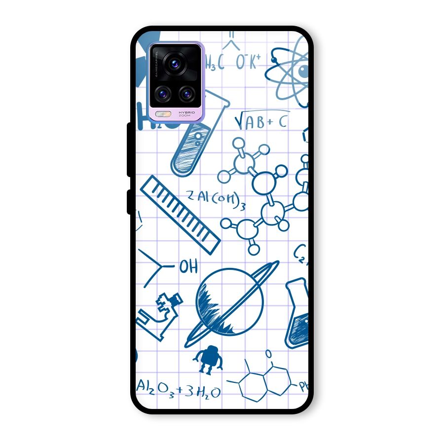 Science Notebook Glass Back Case for Vivo V20 Pro