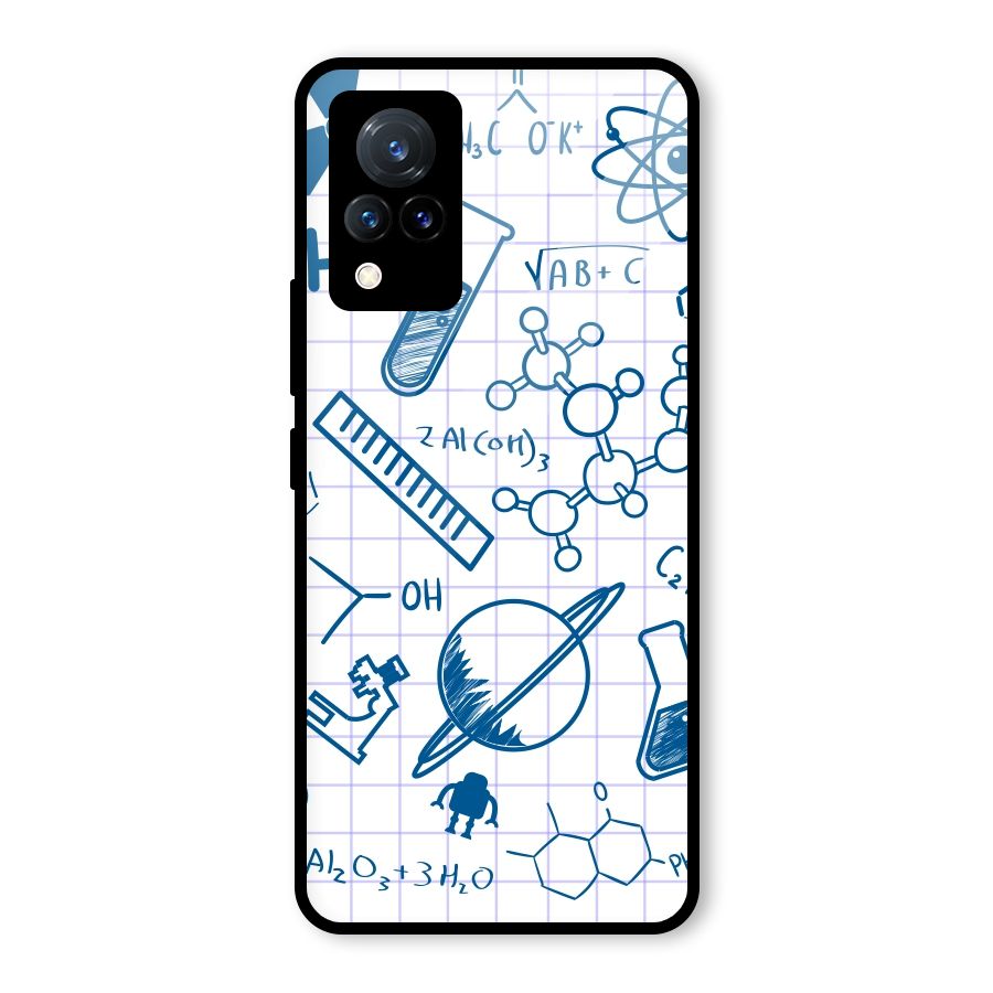 Science Notebook Glass Back Case for Vivo V21 5G