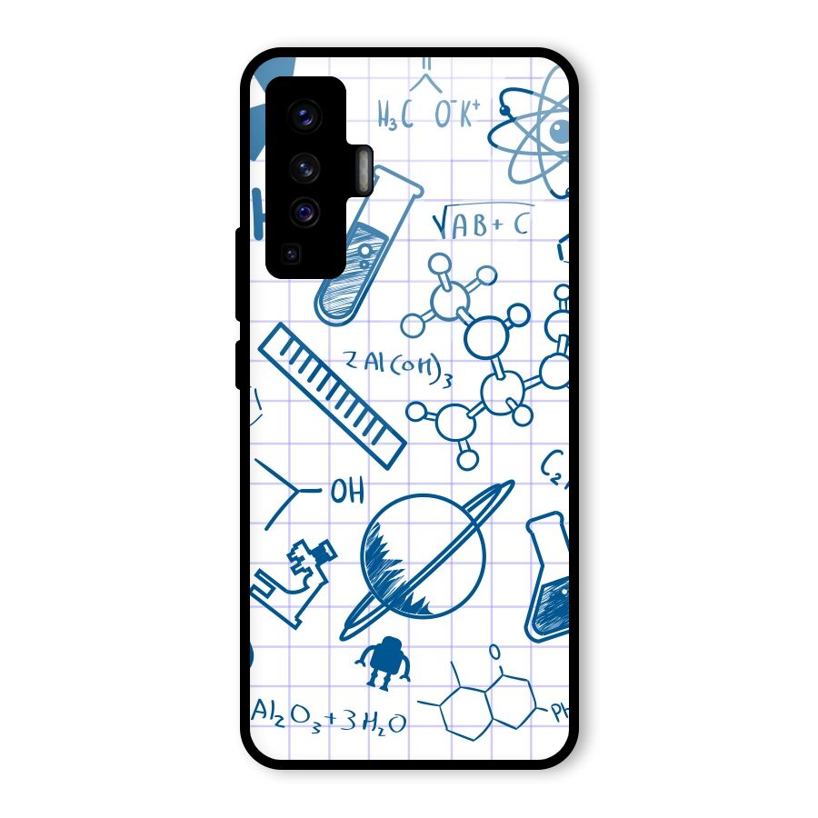 Science Notebook Glass Back Case for Vivo X50