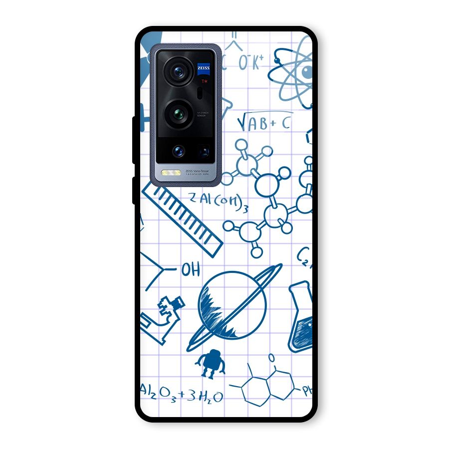 Science Notebook Glass Back Case for Vivo X60 Pro Plus