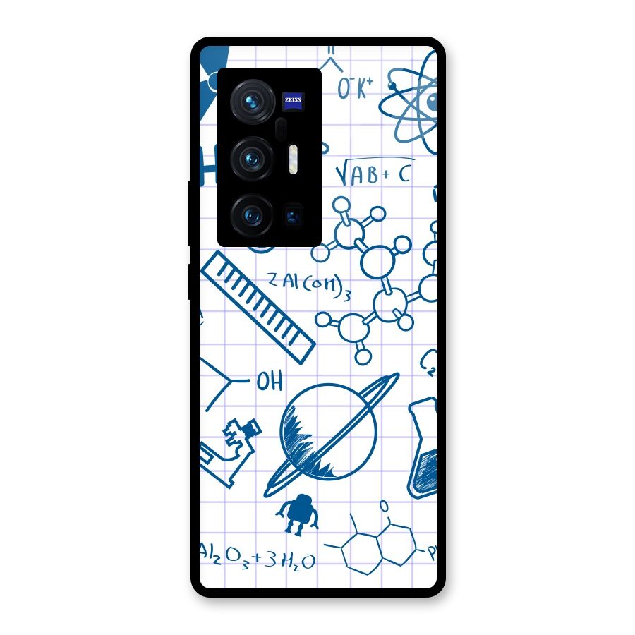 Science Notebook Glass Back Case for Vivo X70 Pro Plus