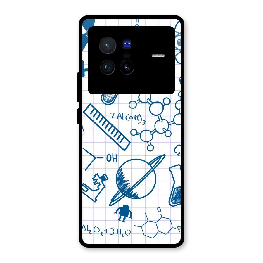 Science Notebook Glass Back Case for Vivo X80