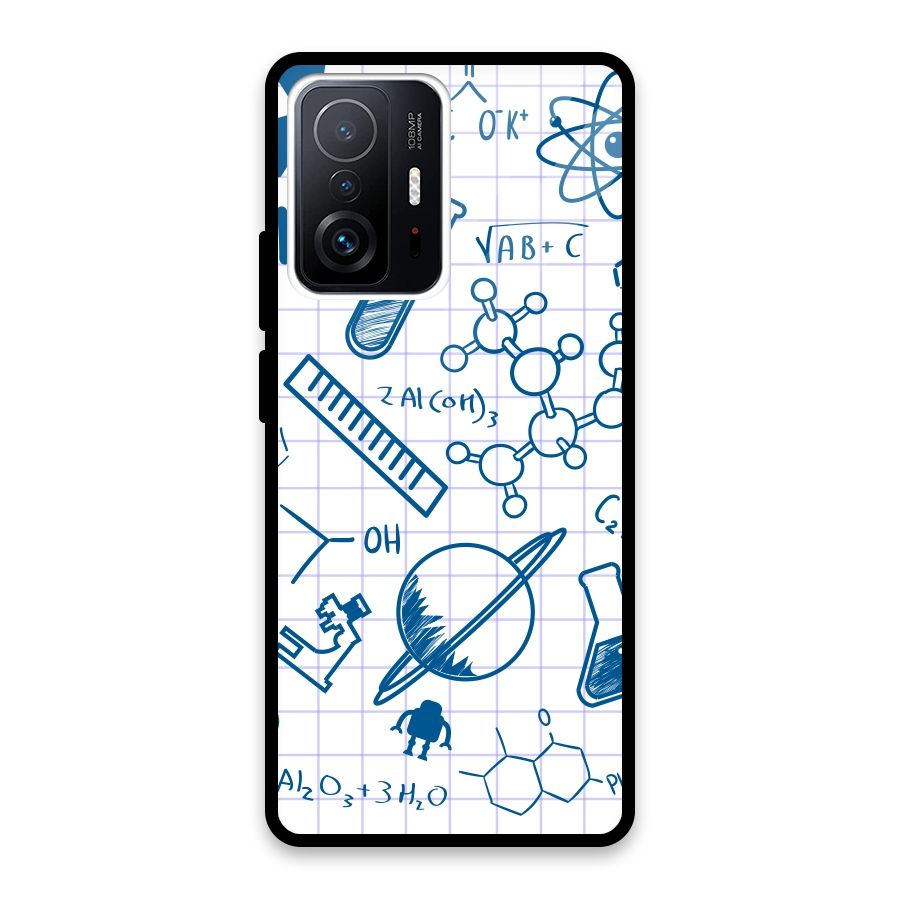 Science Notebook Glass Back Case for Xiaomi 11T Pro