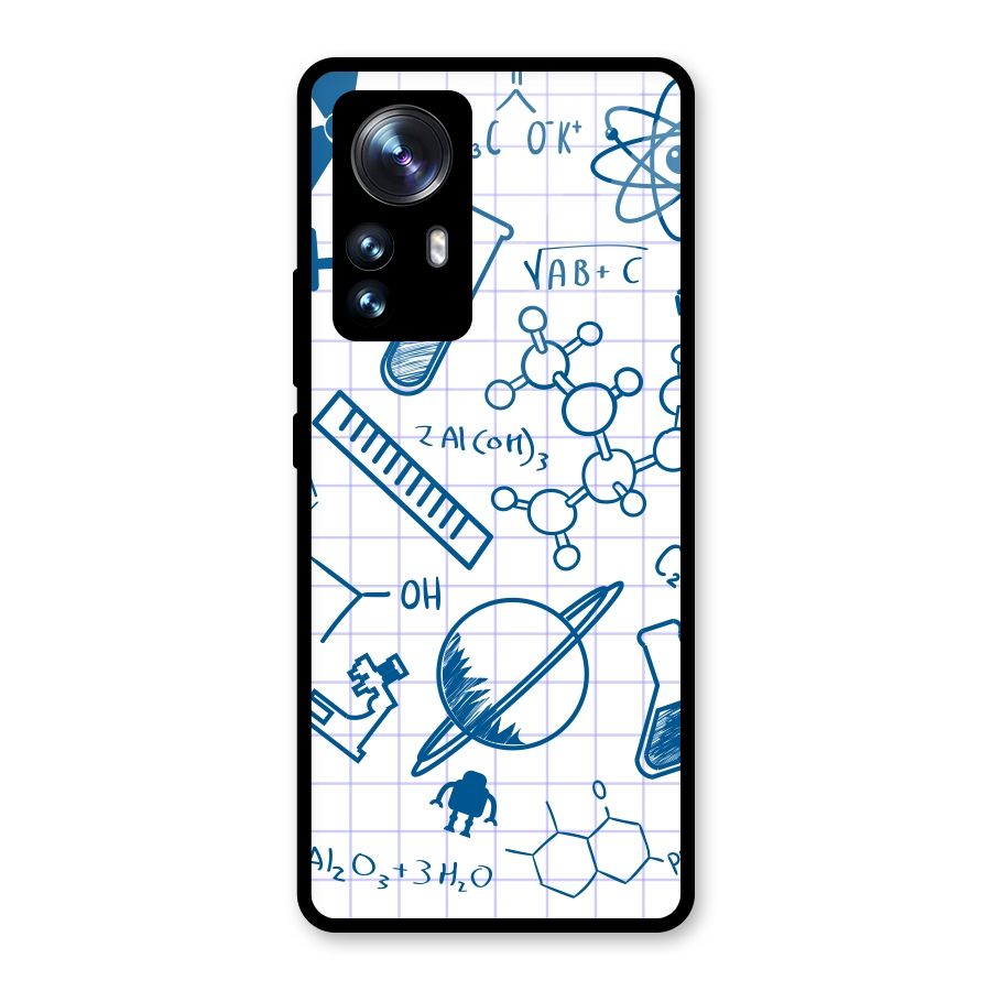 Science Notebook Glass Back Case for Xiaomi 12 Pro